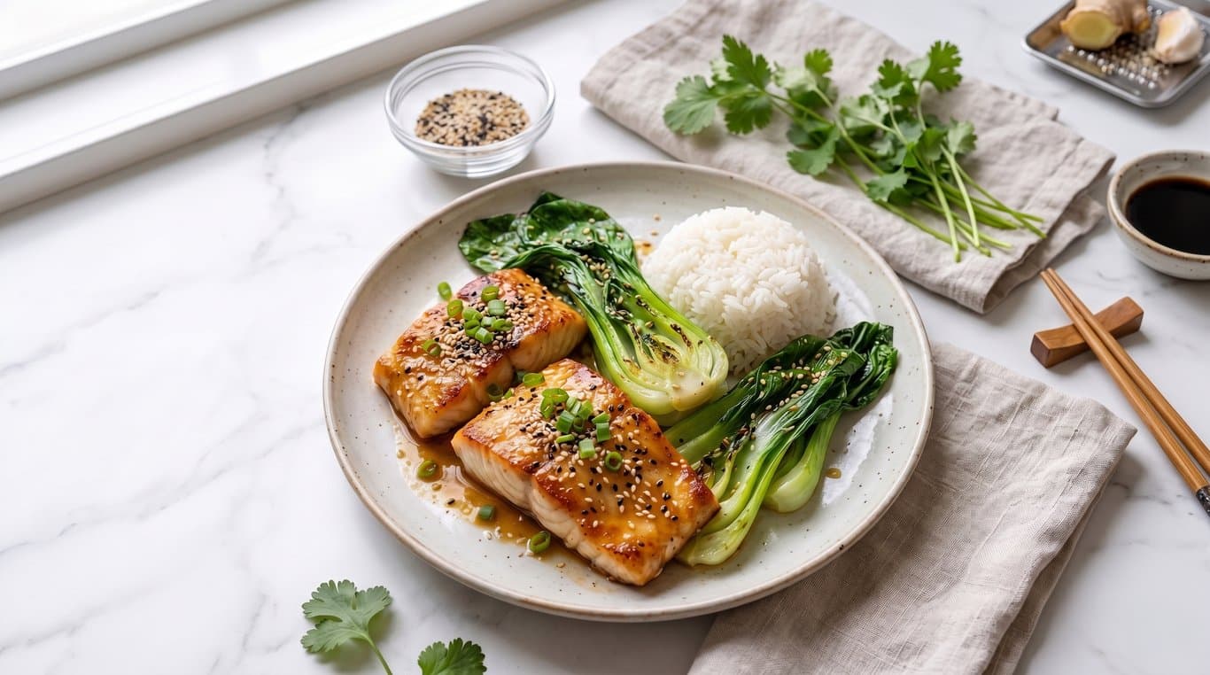 Miso Ginger Cod with Bok Choy