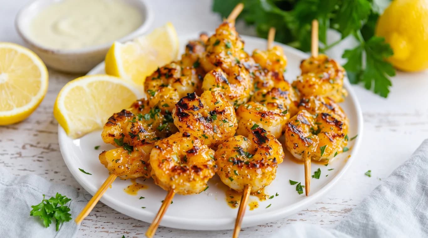Air Fryer Shrimp Skewers