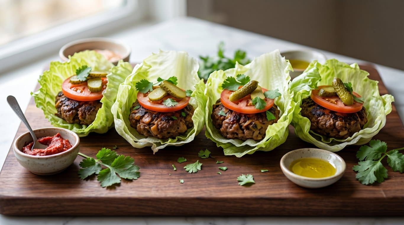 Mushroom & Beef Mini Burgers
