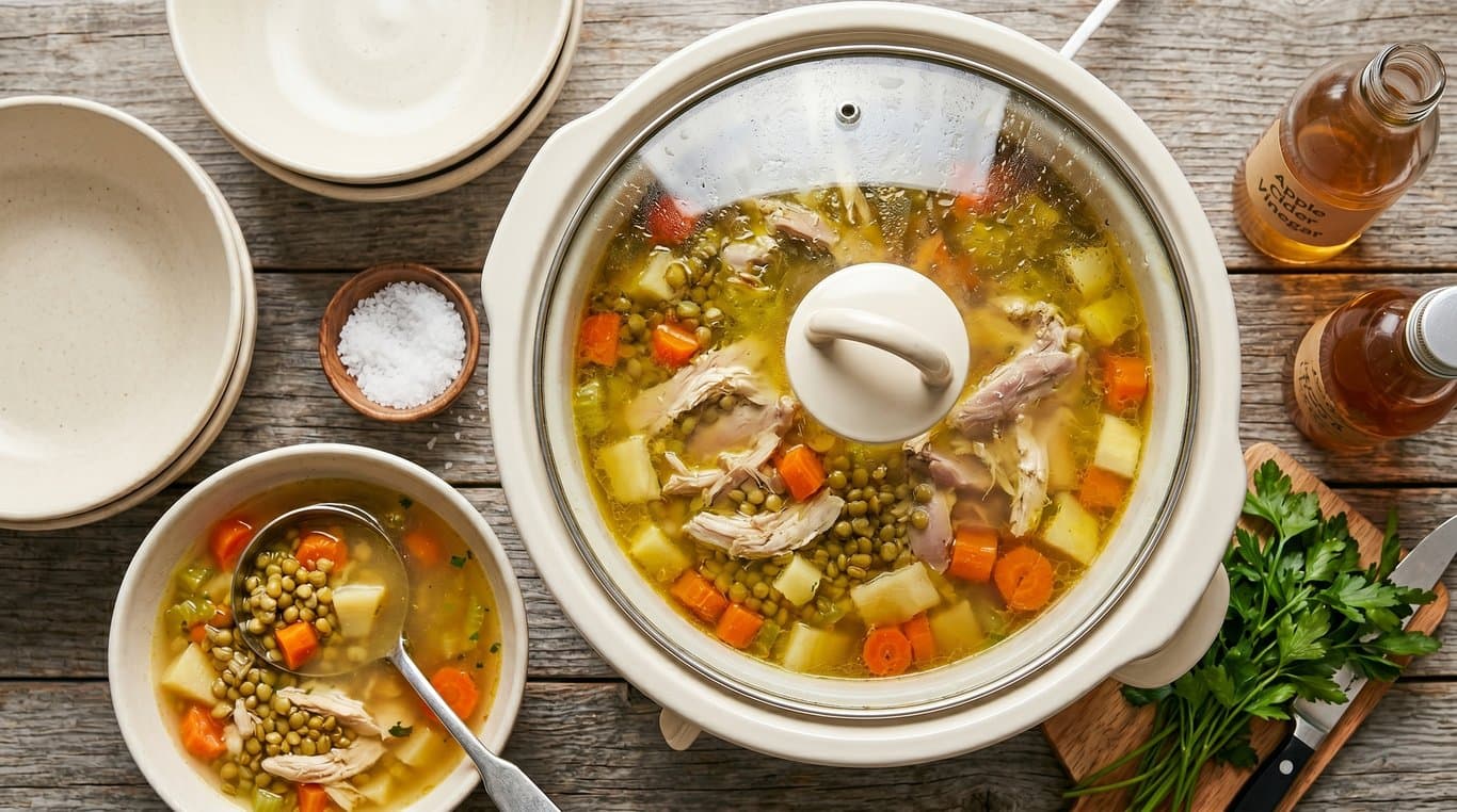 Slow-Cooker Chicken Bone Broth Soup