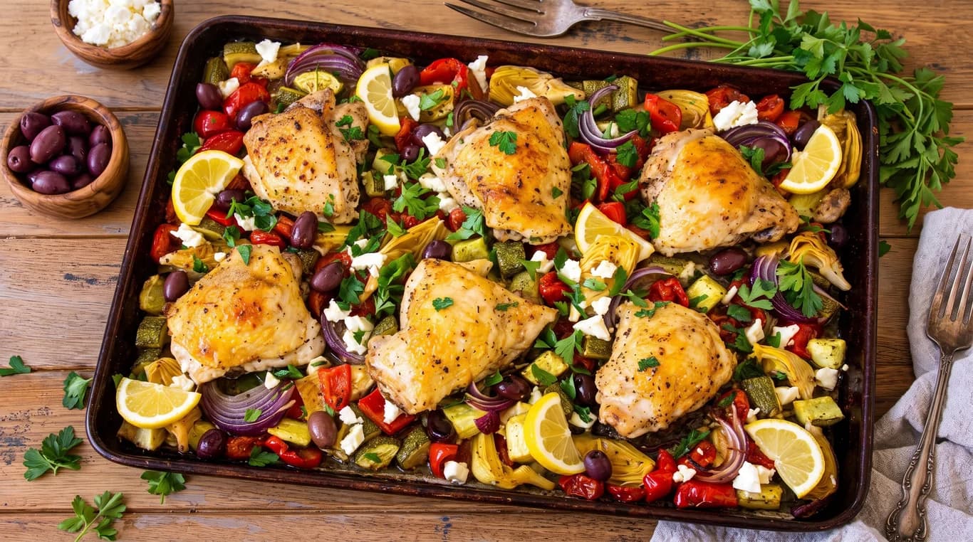 One-Pan Greek Chicken with Vegetables