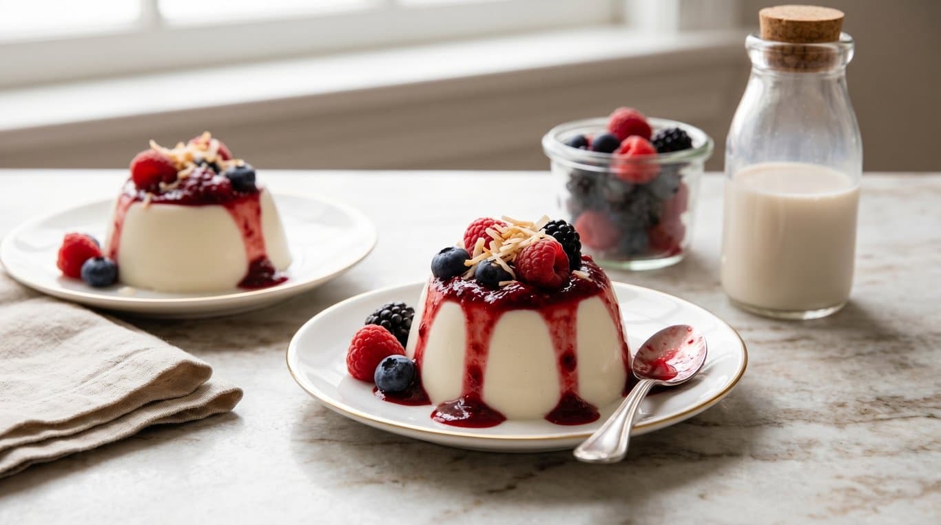 Berry Coconut Panna Cotta