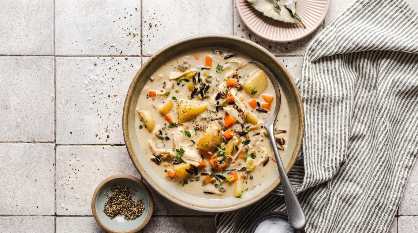 Slow Cooker Chicken & Wild Rice Soup
