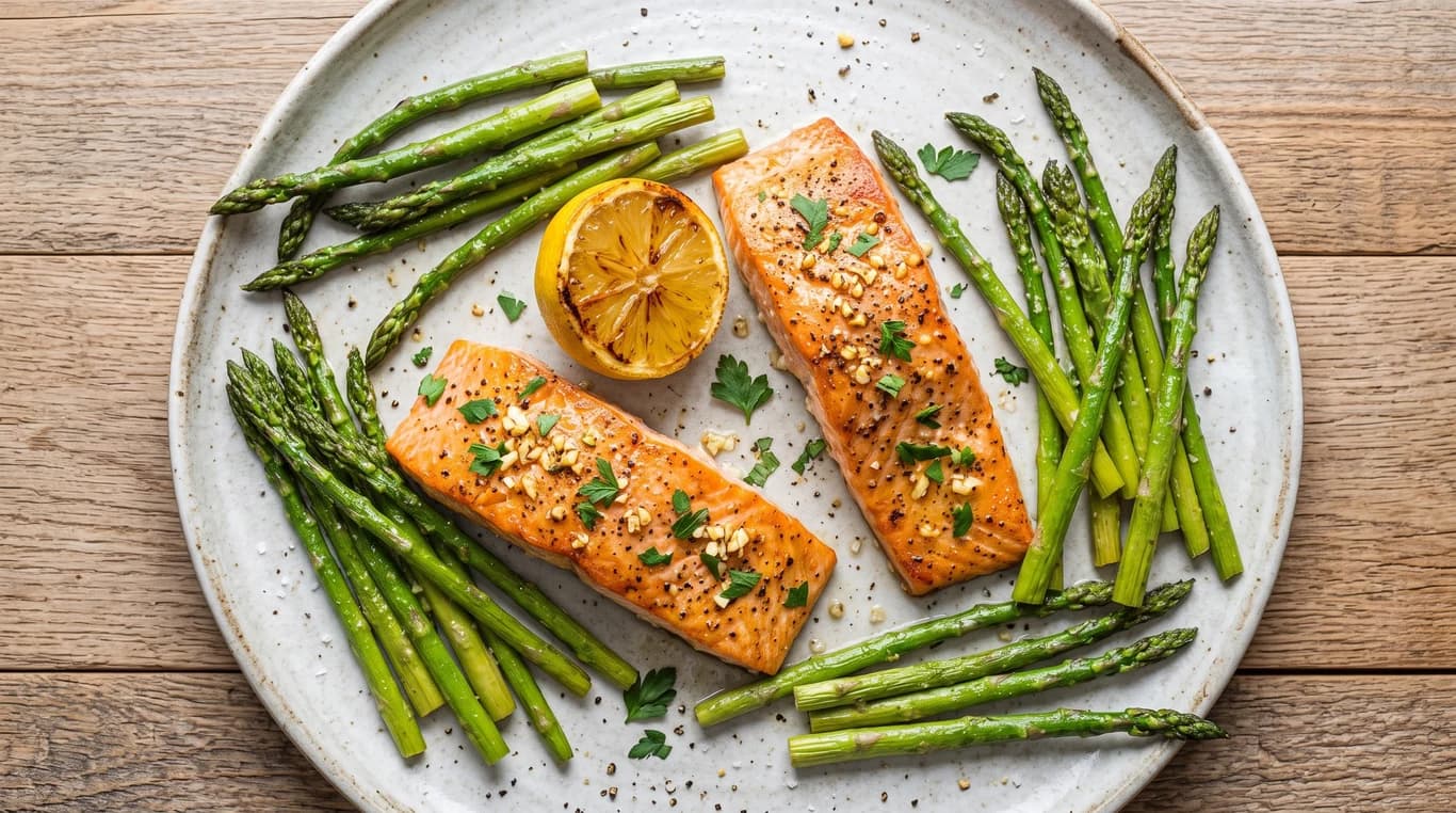 One-Pan Roasted Salmon & Asparagus
