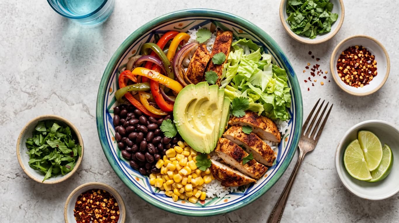 One-Pan Chicken Fajita Bowl