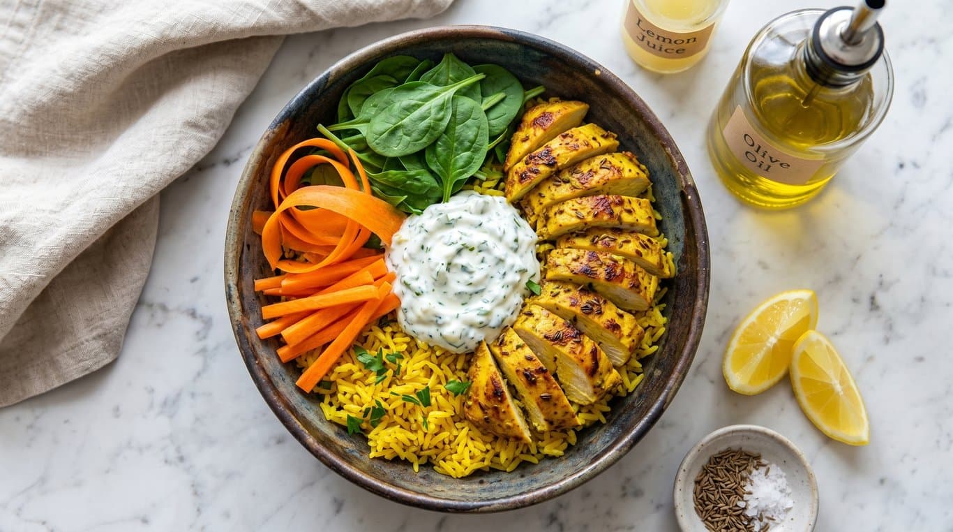 Turmeric Chicken & Rice Bowl