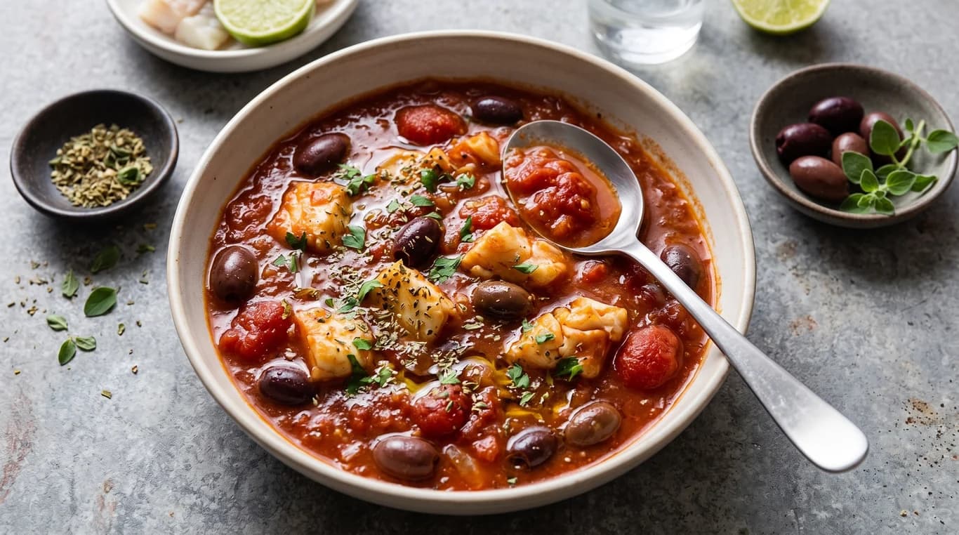 Slow Cooker Cod & Tomato Stew