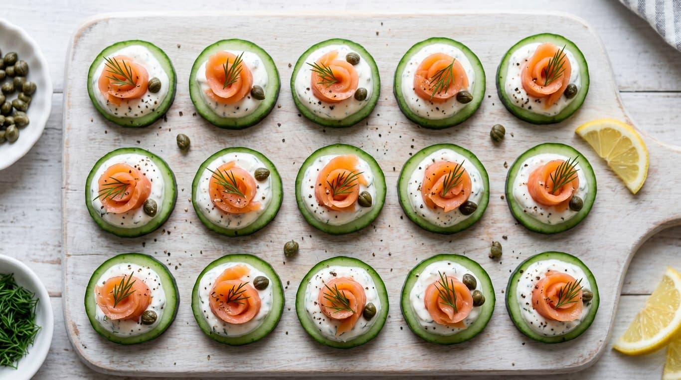 Smoked Salmon Cucumber Bites
