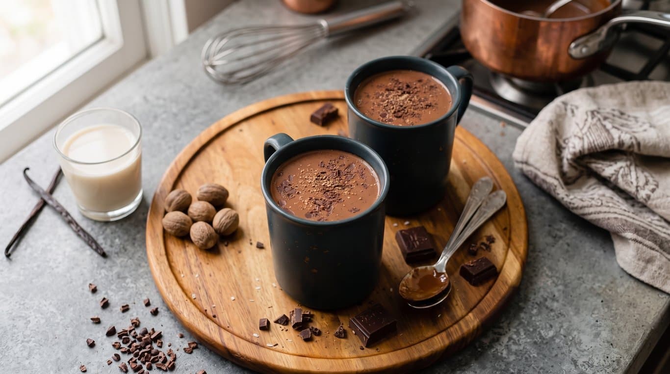 Warm Cocoa with Almond Milk & Nutmeg