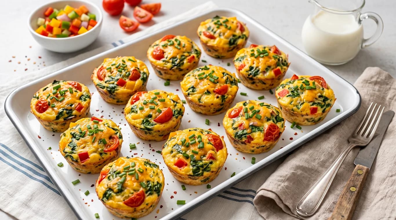 Veggie + Cheese Egg Muffins