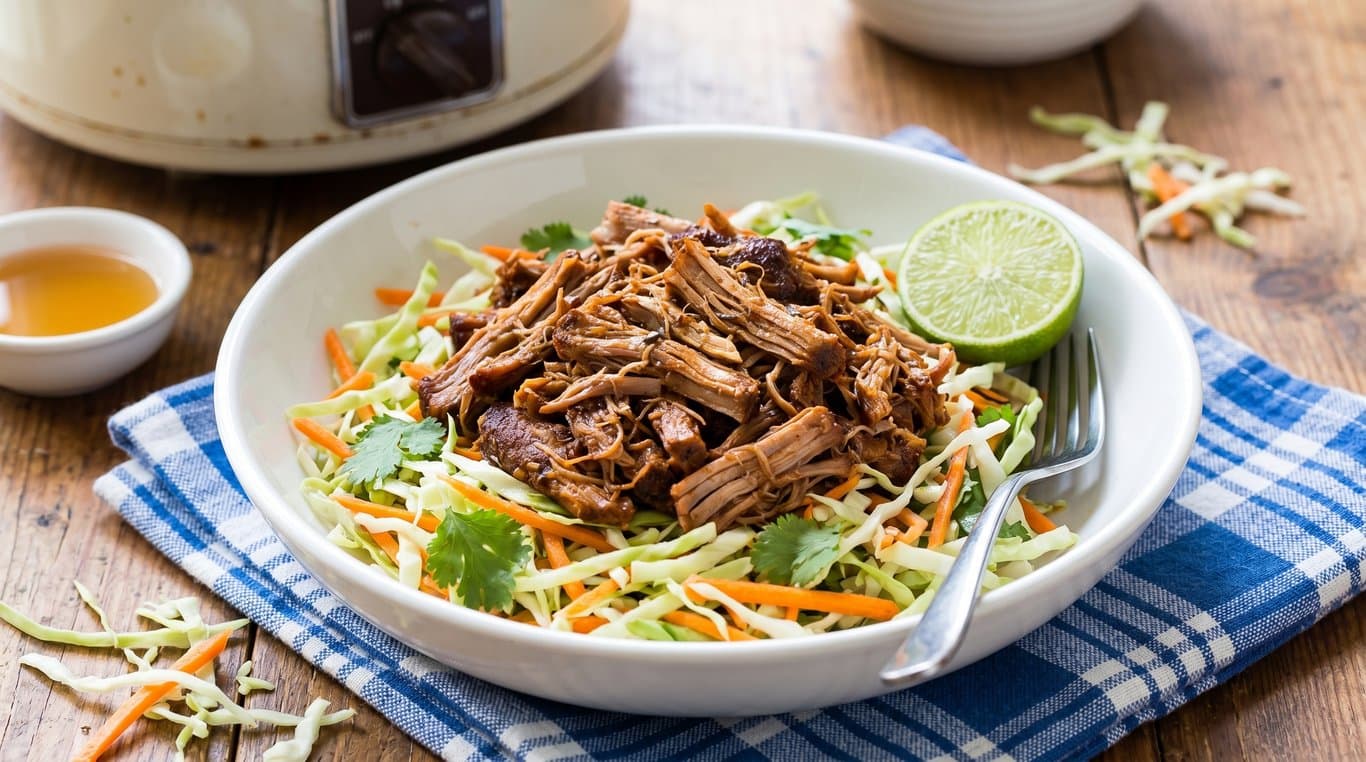 Slow-Cooker Pulled Pork with Cabbage Slaw