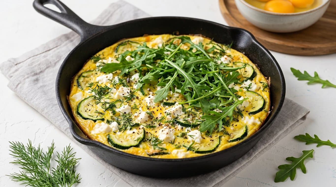 Veggie Frittata with Zucchini & Feta