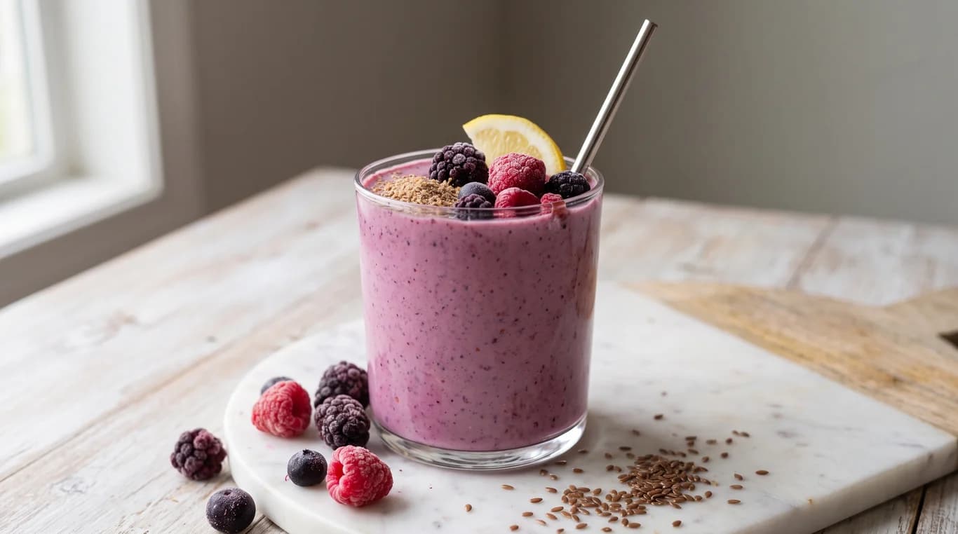 Berry Flax Collagen Smoothie