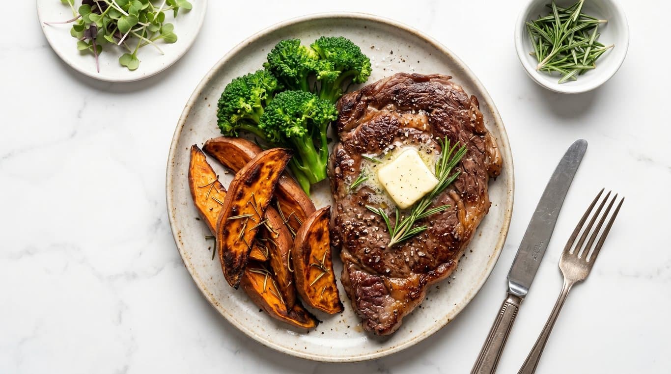 Steak & Roasted Sweet Potato